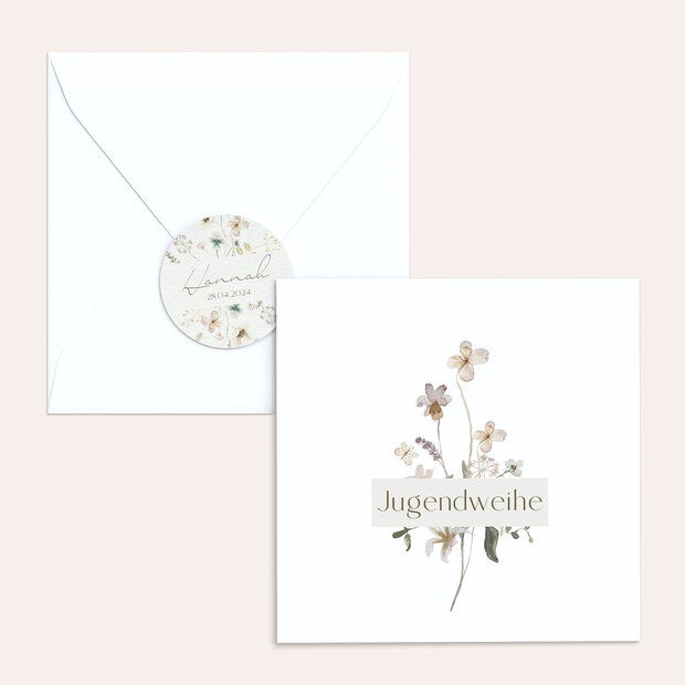 Umschlag mit Design Jugendweihe - Zukunftsträume