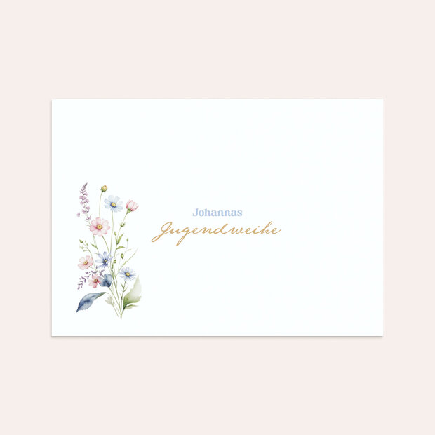 Umschlag mit Design Jugendweihe - Herzensblüte