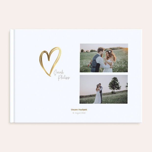 Fotobuch Hochzeit - Herz über Kopf