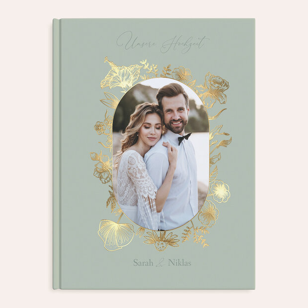 Fotobuch Hochzeit - Grünes Blütenspiel