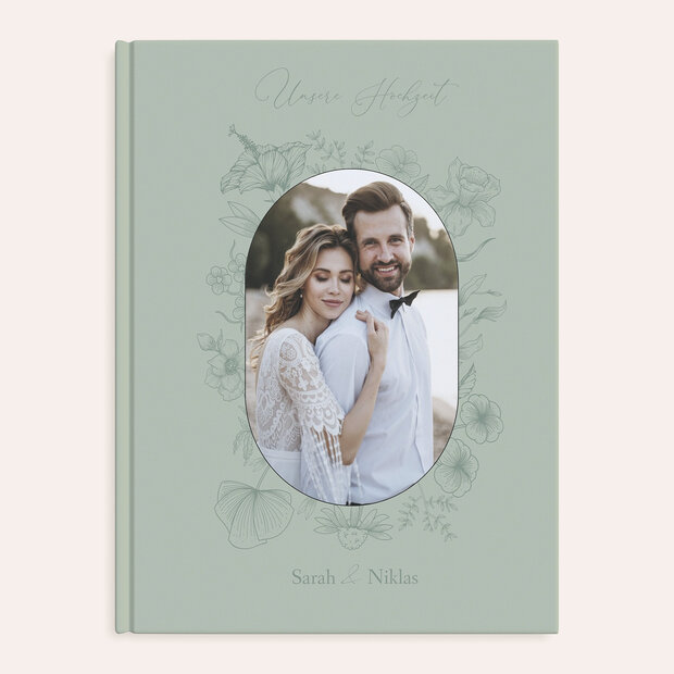 Fotobuch Hochzeit - Grünes Blütenspiel