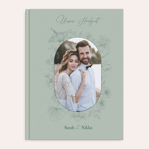 Fotobuch Hochzeit - Grünes Blütenspiel