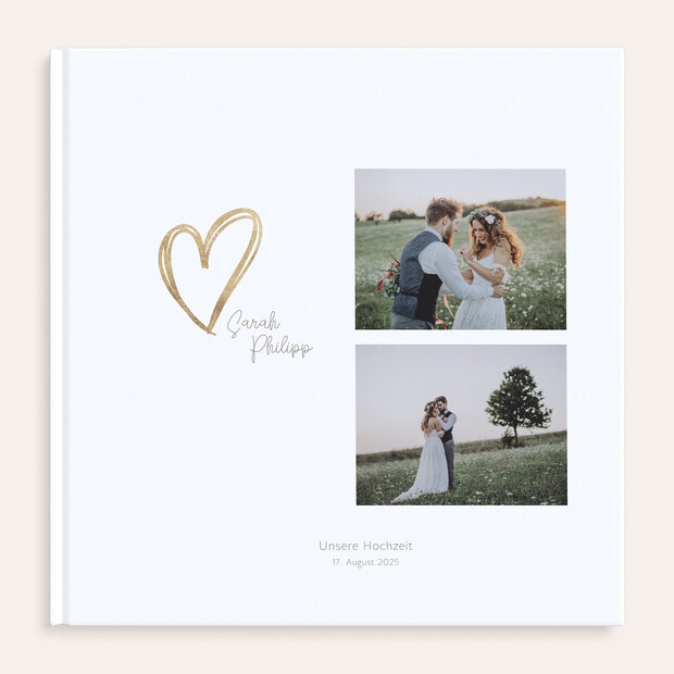 Fotobuch Hochzeit - Herz über Kopf