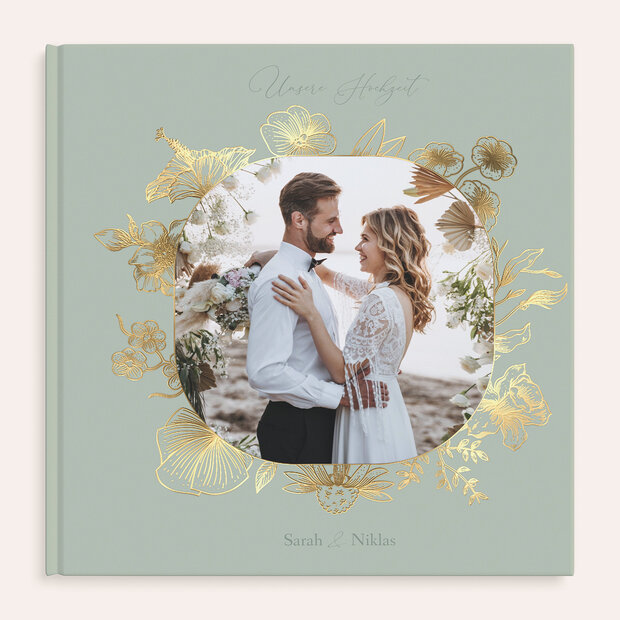 Fotobuch Hochzeit - Grünes Blütenspiel