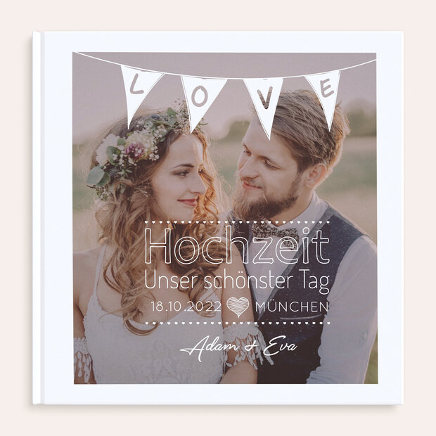 Fotobuch Hochzeit - Liebeswimpel