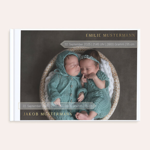 Fotobuch Baby - Zwillingsgeflüster