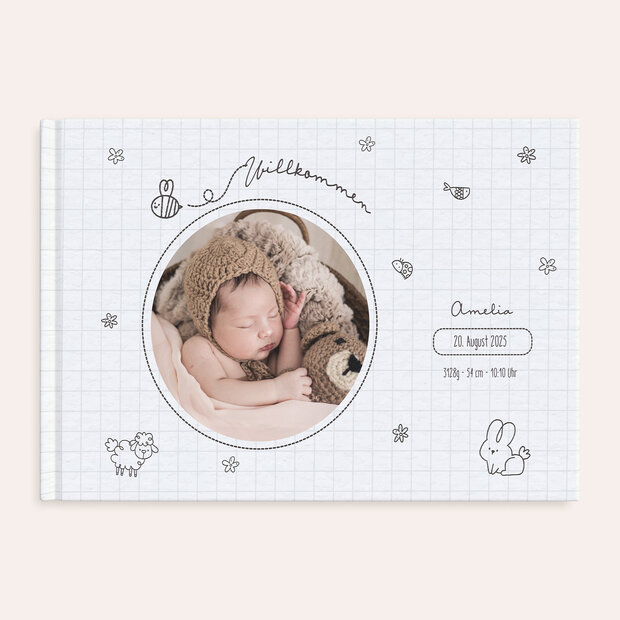 Fotobuch Baby - Tierisches Willkommen