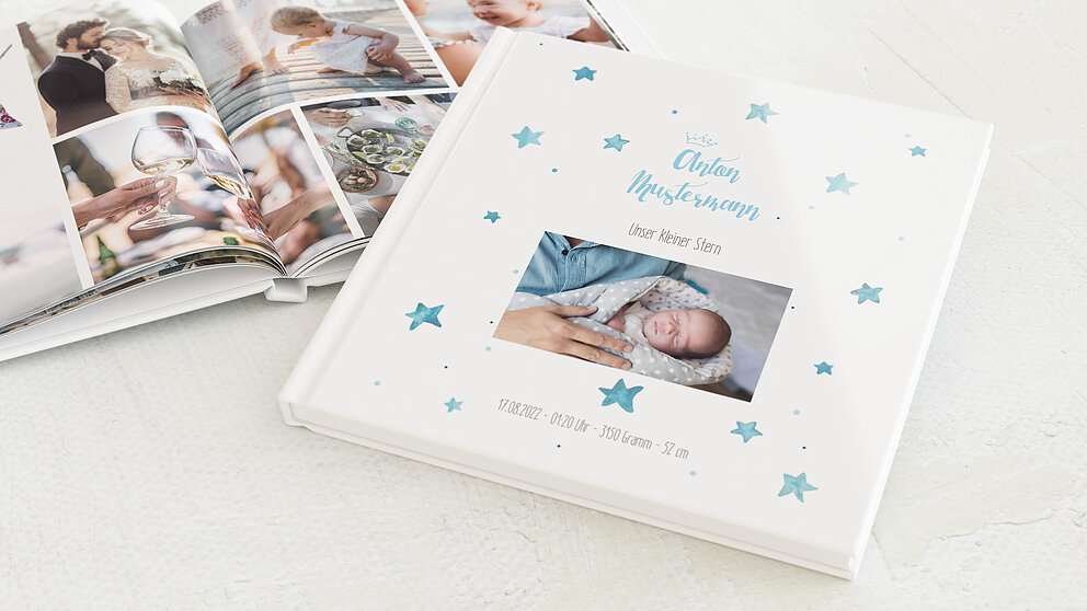 Fotobuch Baby Abendstern Detail