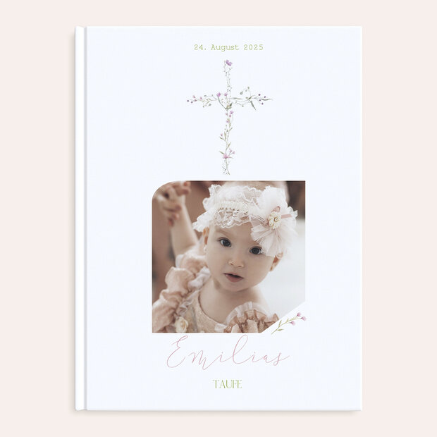 Fotobuch Taufe - Cross of Flowers