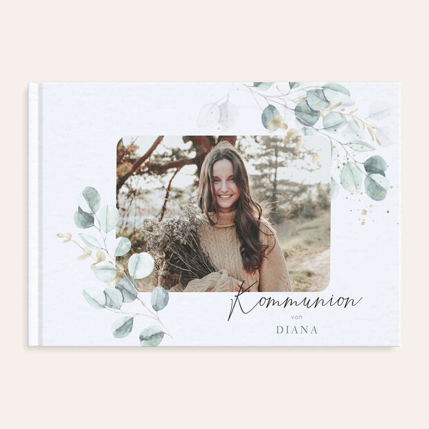 Fotobuch Kommunion - Zartgrüne Blätter