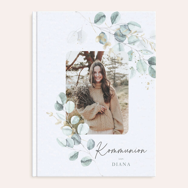 Fotobuch Kommunion - Zartgrüne Blätter