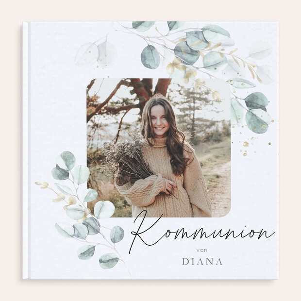 Fotobuch Kommunion - Zartgrüne Blätter