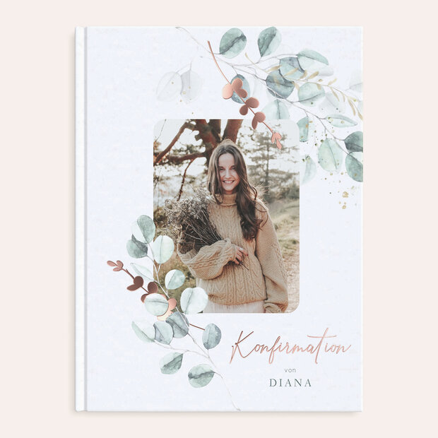 Fotobuch Konfirmation - Zartgrüne Blätter