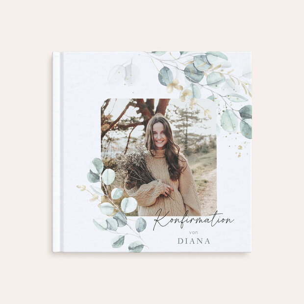 Fotobuch Konfirmation - Zartgrüne Blätter