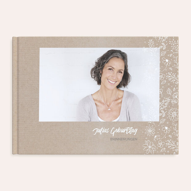 Fotobuch Geburtstag - Blumenstil 50