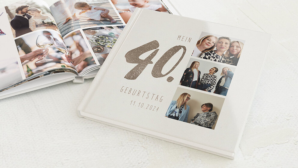 Fotobuch Geburtstag Goldene Nummer 40 Detail