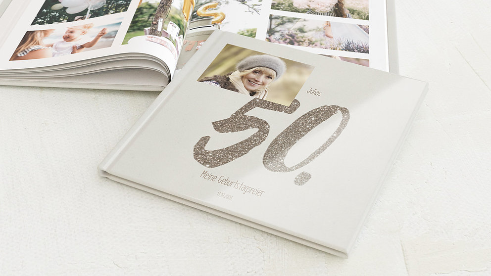 Fotobuch Geburtstag Goldene Nummer 50 Detail