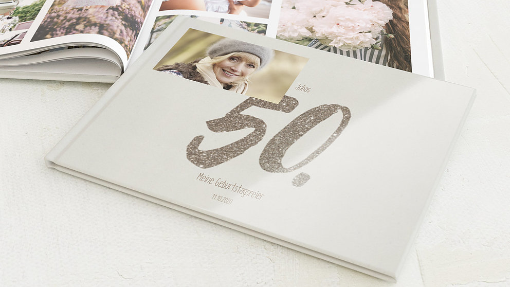 Fotobuch Geburtstag Goldene Nummer 50 Detail