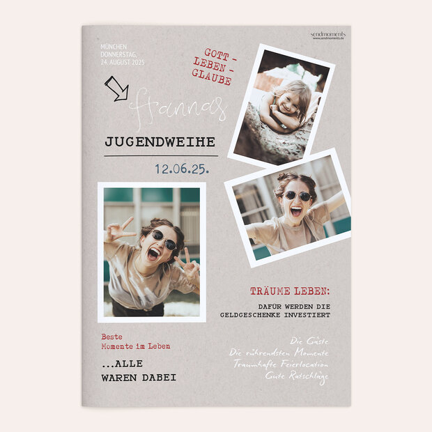 Festzeitung Jugendweihe - Ticket fürs Erwachsensein