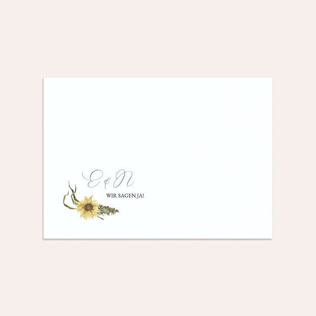 Umschlag mit Design Hochzeit - Strahlendes Gelb