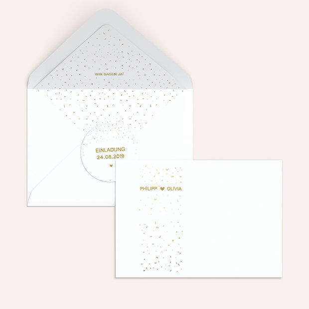 Umschlag mit Design Hochzeit - Goldsturm