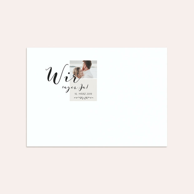 Umschlag mit Design Hochzeit - Blühende Zeit