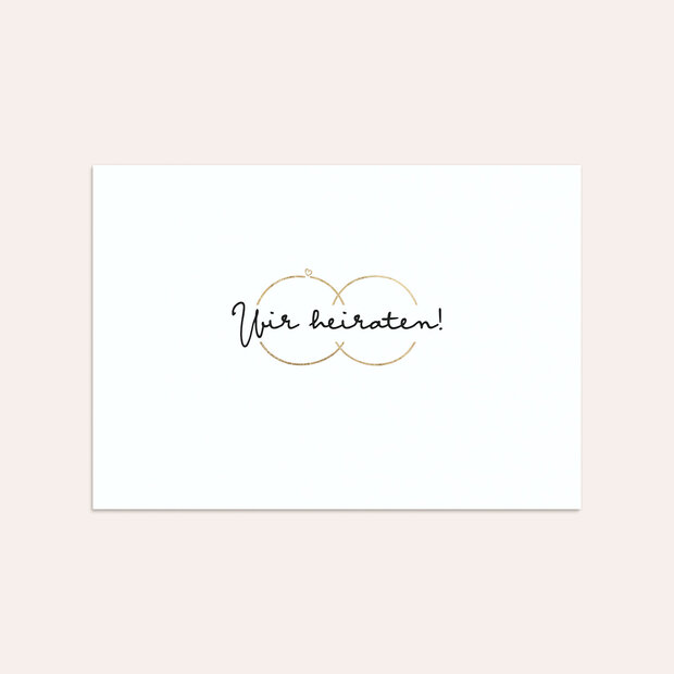 Umschlag mit Design Hochzeit - Zarte Ringe