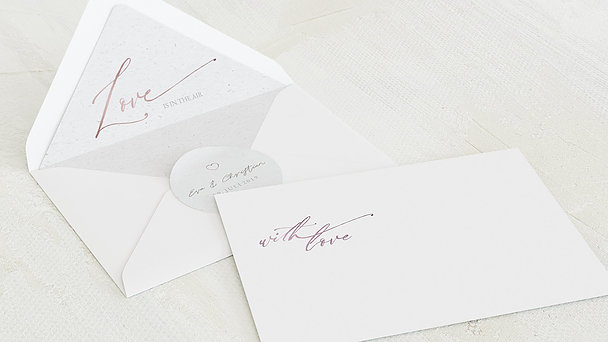Umschlag mit Design Hochzeit - Liebesbotschaft