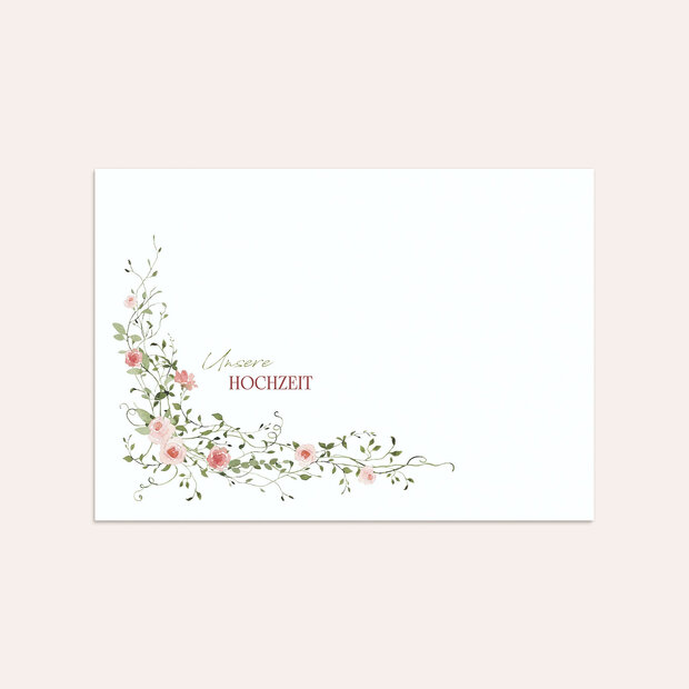 Umschlag mit Design Hochzeit - Vorhang aus Rosen