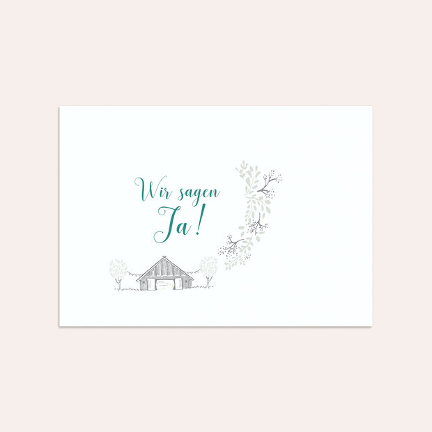 Umschlag mit Design Hochzeit - Auf dem Land