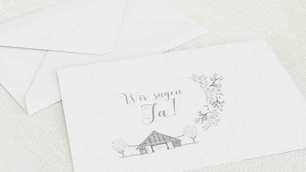 Umschlag mit Design Hochzeit - Auf dem Land