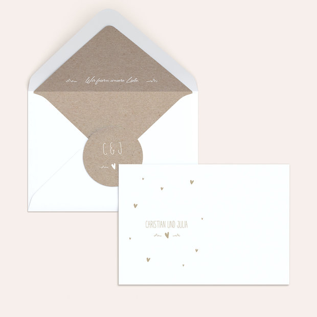 Umschlag mit Design Hochzeit - Rustique