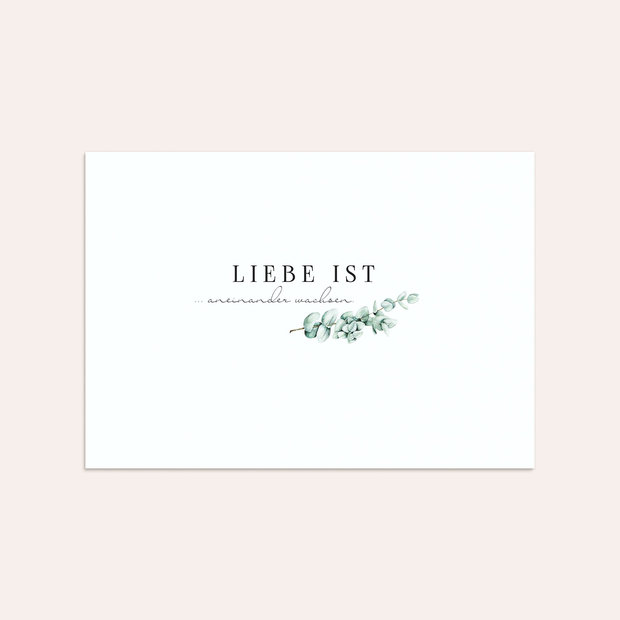 Umschlag mit Design Hochzeit - Eucaliptus love