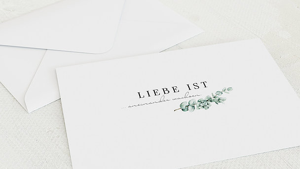 Umschlag mit Design Hochzeit - Eucaliptus love