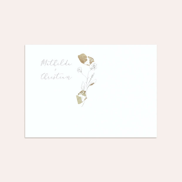 Umschlag mit Design Hochzeit - Golden Finish