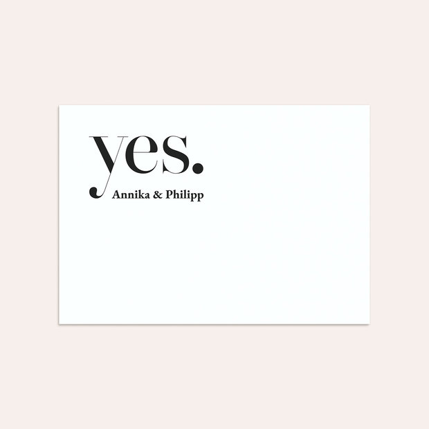 Umschlag mit Design Hochzeit - Yes, I will