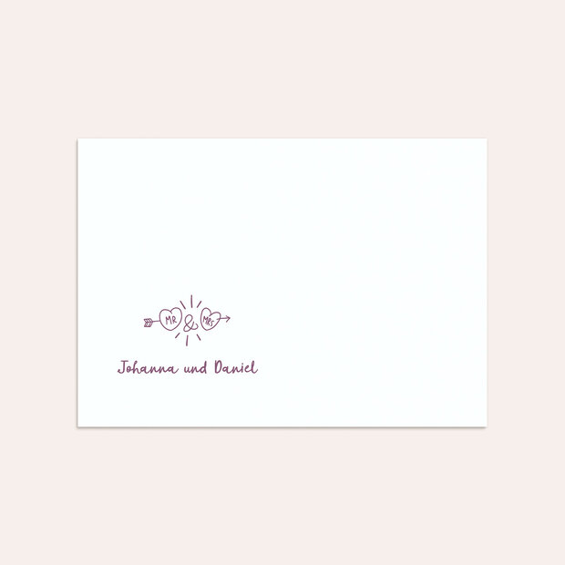 Umschlag mit Design Hochzeit - Paarweise