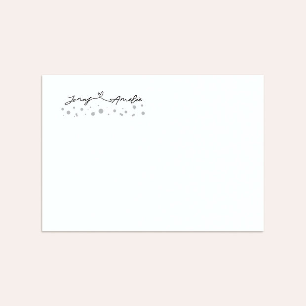 Umschlag mit Design Hochzeit - Konfettitanz