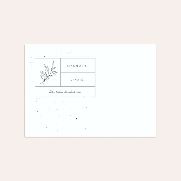 Umschlag mit Design Hochzeit - Between the dots