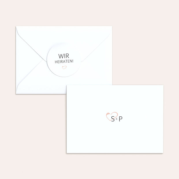 Umschlag mit Design Hochzeit - Just wedding