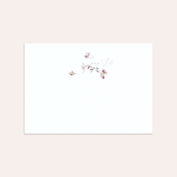 Umschlag mit Design Hochzeit - Flower passion