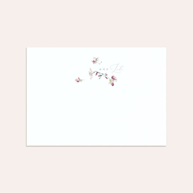 Umschlag mit Design Hochzeit - Flower passion