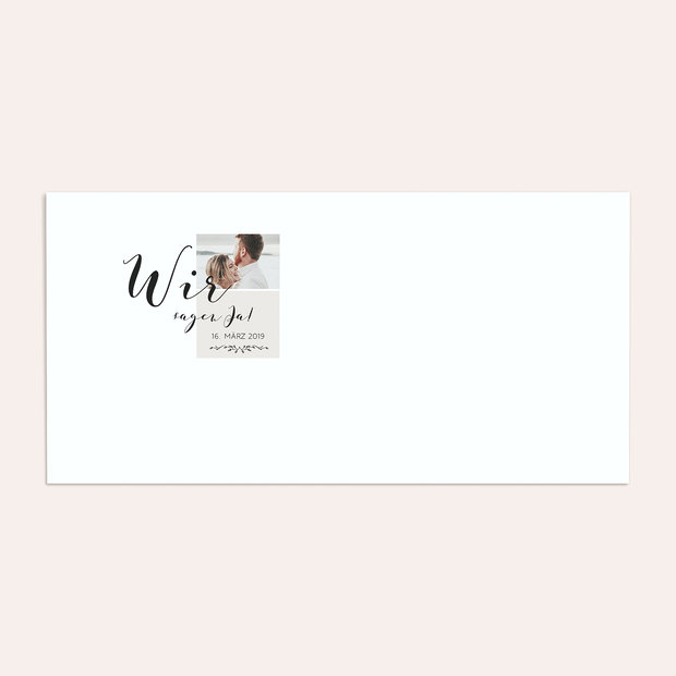 Umschlag mit Design Hochzeit - Blühende Zeit