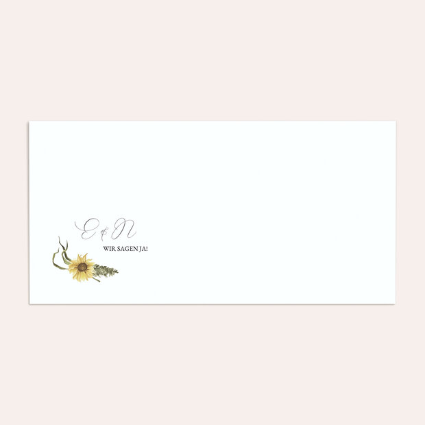 Umschlag mit Design Hochzeit - Strahlendes Gelb