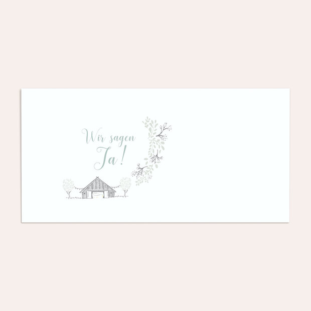 Umschlag mit Design Hochzeit - Auf dem Land