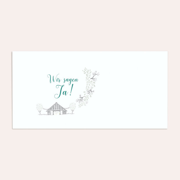 Umschlag mit Design Hochzeit - Auf dem Land