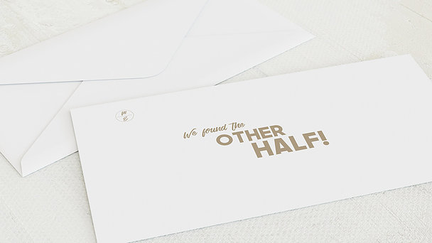 Hochzeitseinladung Bessere Halfte Detail