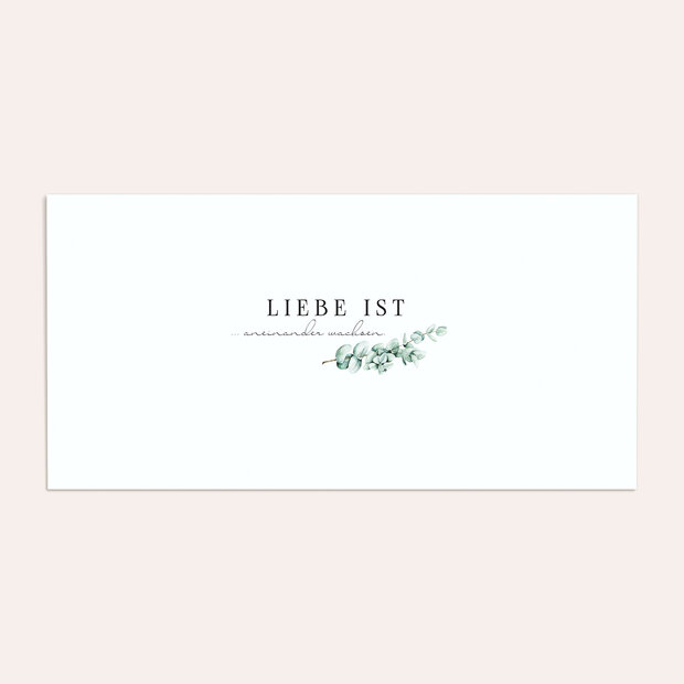 Umschlag mit Design Hochzeit - Eucaliptus love