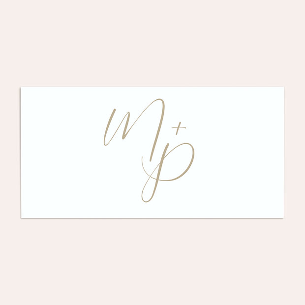 Umschlag mit Design Hochzeit - Initialen der Liebe
