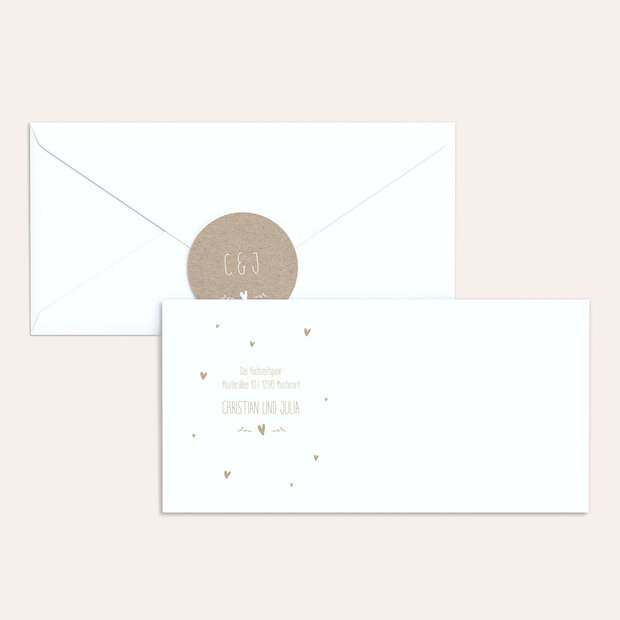 Umschlag mit Design Hochzeit - Rustique